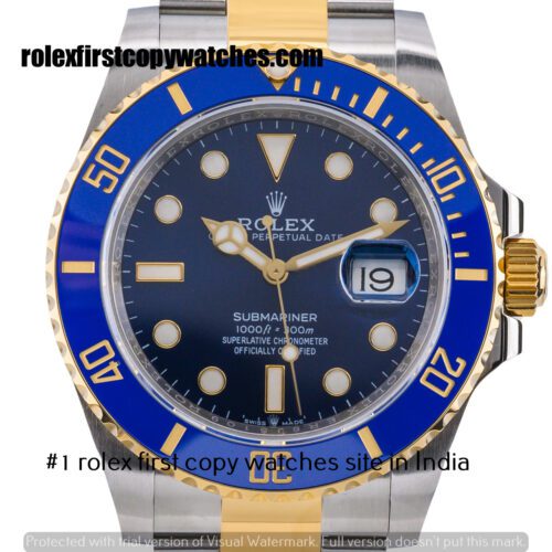 Rolex Submariner Two Tone Blue Dial First Copy Watch