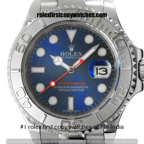 Rolex Yacht Master Rhodium Blue Dial First Copy Watch | Ref.126622
