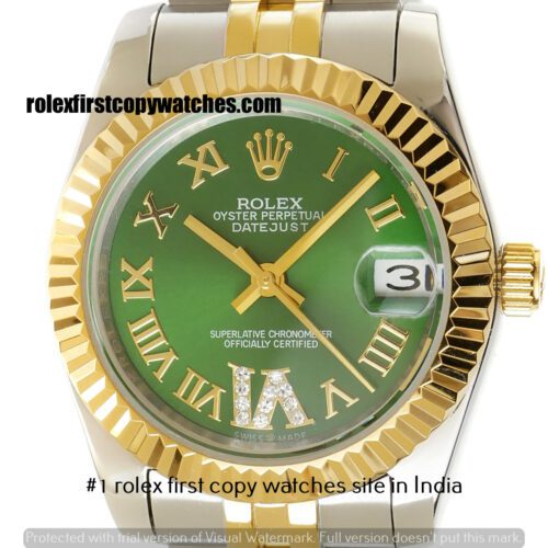 Rolex Datejust Two-Tone-Green First Copy Watch India