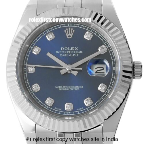 Rolex Datejust Oystersteel Blue Diamond Jubilee First Copy Watch Chandigarh