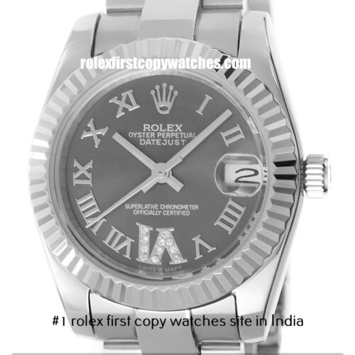 Rolex Datejust Oystersteel Gray Dial First Copy Watch India