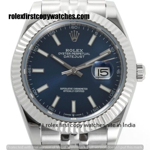 Rolex Datejust Oystersteel Dark Blue First Copy Watch India